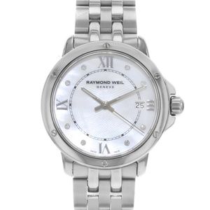 Tango White MOP Diamond Markers Steel Ladies Watch